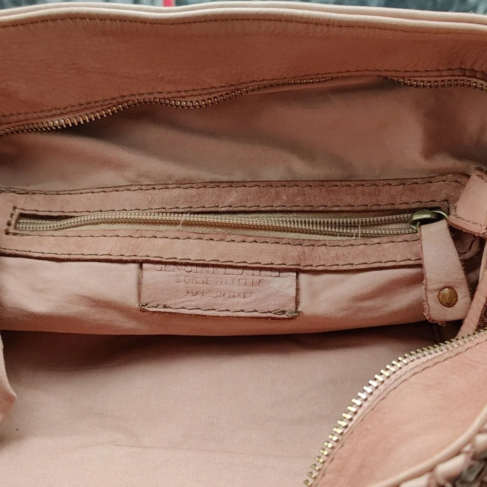 Borse In Pelle Pink Leather Bag
